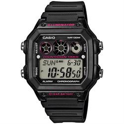 Image of Casio sort og pink Classic herreur, AE-1300WH-1A2VEF